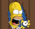 Гомер Симпсон кричать с секундомером в руке